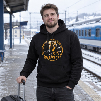 Boston Bruins pánská mikina s kapucí David Pastrňák #88 Exclusive Collection