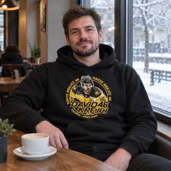Boston Bruins pánská mikina s kapucí David Krejčí #46 Exclusive Collection
