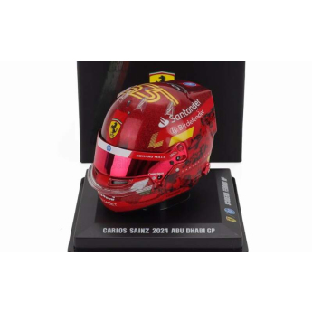 Modely aut a motorek model přilby 1/5 Carlos Sainz - SF Abu Dhabi 2024