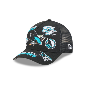 San Jose Sharks čepice baseballová kšiltovka NHL 9FORTY M-Crown A-Frame Trucker All Over