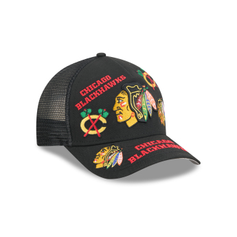 Chicago Blackhawks čepice baseballová kšiltovka NHL 9FORTY M-Crown A-Frame Trucker All Over
