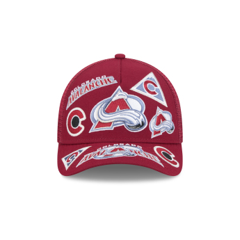 Colorado Avalanche čepice baseballová kšiltovka NHL 9FORTY M-Crown A-Frame Trucker All Over burgundy