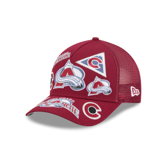 Colorado Avalanche čepice baseballová kšiltovka NHL 9FORTY M-Crown A-Frame Trucker All Over burgundy