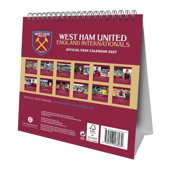 West Ham United stolní kalendář 2027