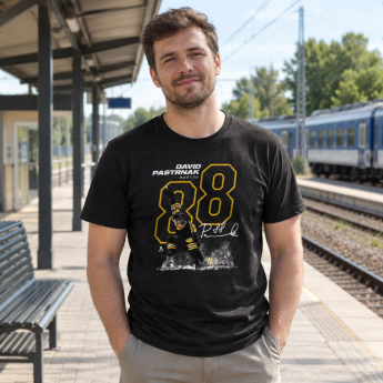 Boston Bruins pánské tričko David Pastrnak #88 OUTLINE 500 Level