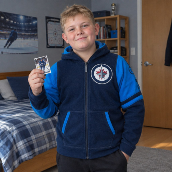 Winnipeg Jets dětská mikina s kapucí Faceoff Colorblocked Fleece Full-Zip