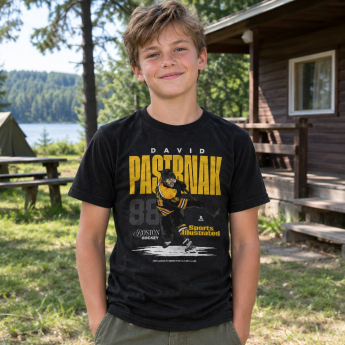 Boston Bruins dětské tričko David Pastrnak #88 Sports Illustrated WHT 500 Level