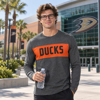 Anaheim Ducks pánské tričko s dlouhým rukávem Iconic Back to Basics Long Sleeve Shirt