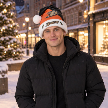 Anaheim Ducks zimní čepice FOCO Colorblock Santa Hat