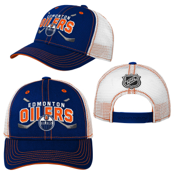 Edmonton Oilers dětská čepice baseballová kšiltovka Lockup Meshback Adjustable