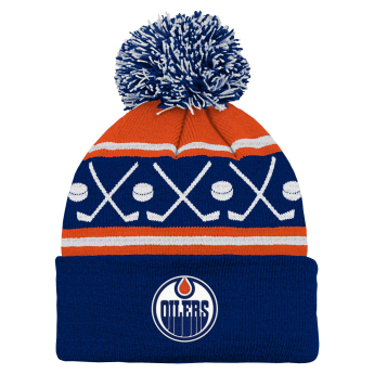 Edmonton Oilers dětská zimní čepice Face-Off Cuff Pom