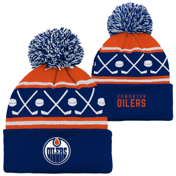 Edmonton Oilers dětská zimní čepice Face-Off Cuff Pom