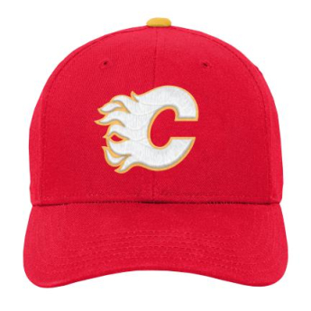 Calgary Flames dětská čepice baseballová kšiltovka Precurved Snap