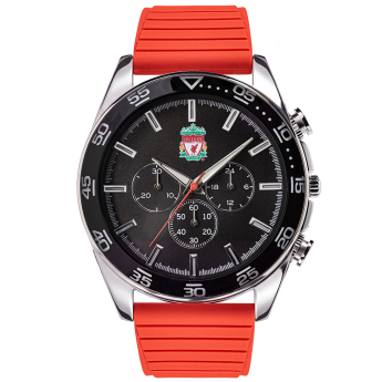 FC Liverpool hodinky Mens Silicone Strap Chronograph Watch