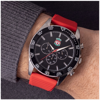 FC Liverpool hodinky Mens Silicone Strap Chronograph Watch