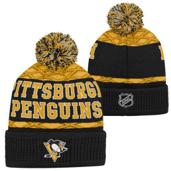 Pittsburgh Penguins dětská zimní čepice Puck Pattern Cuffed Pom