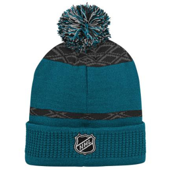 San Jose Sharks dětská zimní čepice Puck Pattern Cuffed Pom