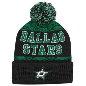 Dallas Stars dětská zimní čepice Puck Pattern Cuffed Pom