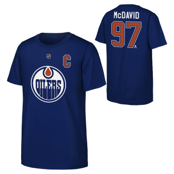 Edmonton Oilers dětské tričko NHL Flat Captains Name & Number Short Sleeve Cotton