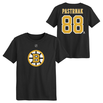Boston Bruins dětské tričko NHL Flat Name & Number Short Sleeve Cotton