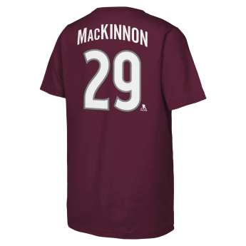 Colorado Avalanche dětské tričko Nathan MacKinnon #29 NHL Flat Name & Number Short Sleeve Cotton