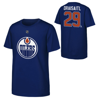 Edmonton Oilers dětské tričko NHL Flat Name & Number Short Sleeve Cotton