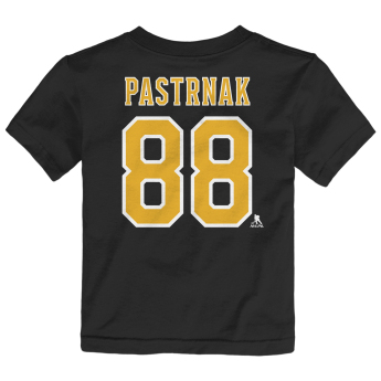 Boston Bruins dětské tričko David Pastrnak #88 NHL Flat Name & Number Short