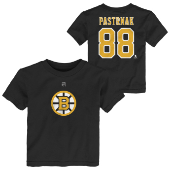 Boston Bruins dětské tričko David Pastrnak #88 NHL Flat Name & Number Short