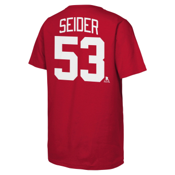 Detroit Red Wings dětské tričko NHL Flat Name & Number Short Sleeve Cotton