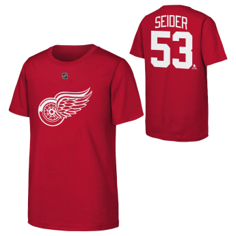 Detroit Red Wings dětské tričko NHL Flat Name & Number Short Sleeve Cotton