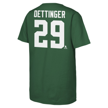 Dallas Stars dětské tričko Jake Oettinger #29 NHL Flat Name & Number Short Sleeve Cotton