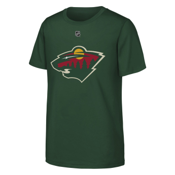 Minnesota Wild dětské tričko Brock Faber #7 NHL Flat Name & Number Short Sleeve Cotton