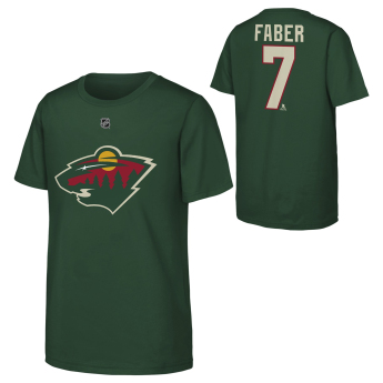 Minnesota Wild dětské tričko NHL Flat Name & Number Short Sleeve Cotton