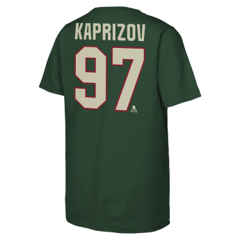 Minnesota Wild dětské tričko Kirill Kaprizov #97 NHL Flat Name & Number Short Sleeve Cotton
