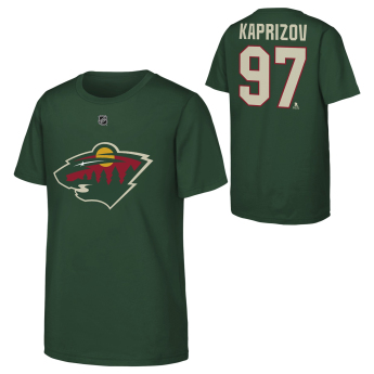 Minnesota Wild dětské tričko Kirill Kaprizov #97 NHL Flat Name & Number Short Sleeve Cotton