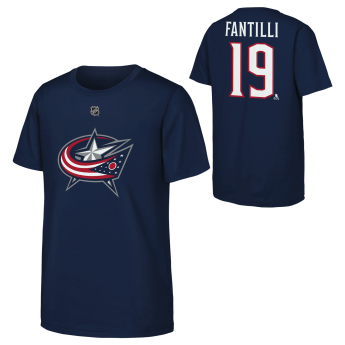 Columbus Blue Jackets dětské tričko NHL Flat Name & Number Short Sleeve Cotton