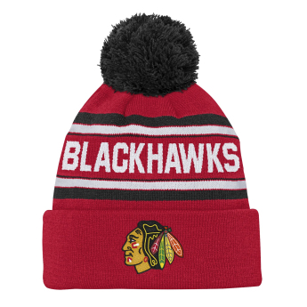 Chicago Blackhawks dětská zimní čepice NHL 3rd Jersey Jacquard Cuff Pom