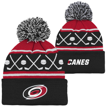 Carolina Hurricanes dětská zimní čepice NHL Face-Off Cuff Pom
