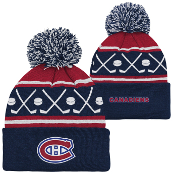 Montreal Canadiens dětská zimní čepice NHL Face-Off Cuff Pom