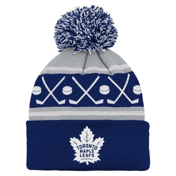 Toronto Maple Leafs dětská zimní čepice NHL Face-Off Cuff Pom