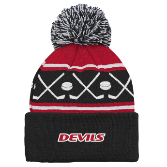 New Jersey Devils dětská zimní čepice NHL Face-Off Cuff Pom