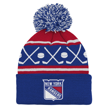 New York Rangers dětská zimní čepice NHL Face-Off Cuff Pom