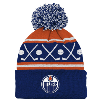 Edmonton Oilers dětská zimní čepice NHL Face-Off Cuff Pom