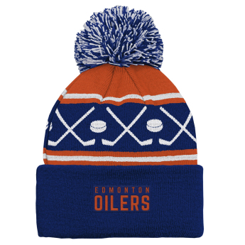 Edmonton Oilers dětská zimní čepice NHL Face-Off Cuff Pom