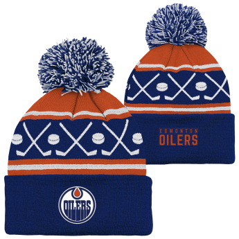 Edmonton Oilers dětská zimní čepice NHL Face-Off Cuff Pom