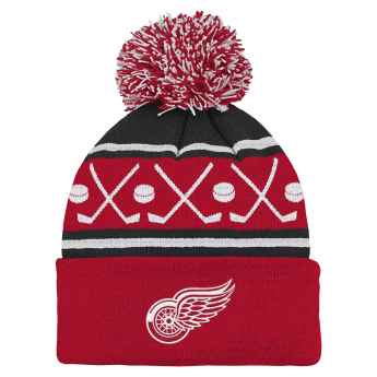 Detroit Red Wings dětská zimní čepice NHL Face-Off Cuff Pom