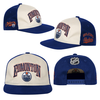 Edmonton Oilers dětská čepice baseballová kšiltovka NHL Flatbrim Arch Deadstock Snapback