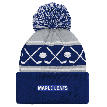 Toronto Maple Leafs dětská zimní čepice NHL Face-Off Cuff Pom