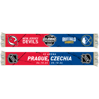Buffalo Sabres zimní šála NHL vs New Jersey Devils NHL Friendship HD Jaquard Scarf
