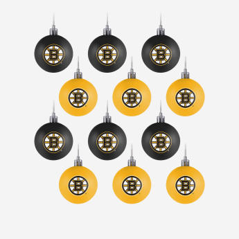 Boston Bruins vánoční ozdoby NHL 12 Pack Ball Ornament Set